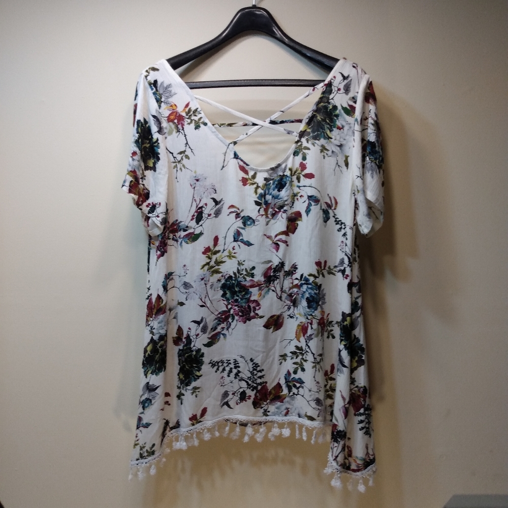 Jodifl Floral Boho Tunic/ Dress with Tassels